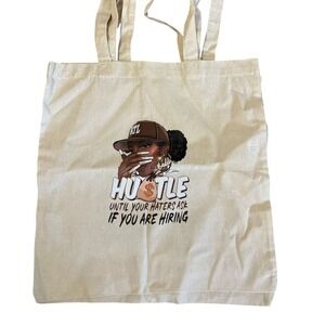 ATL Hustle Tote Bag Canvas Graphic Print Shoulder Bag Shopper‎